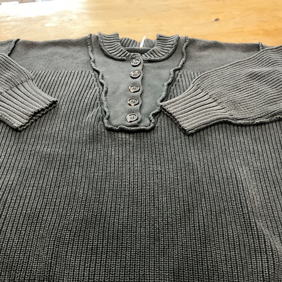 FREE PEOPLE CHUNKY HENLEY SWEATER /NEW - Picture 6 of 9